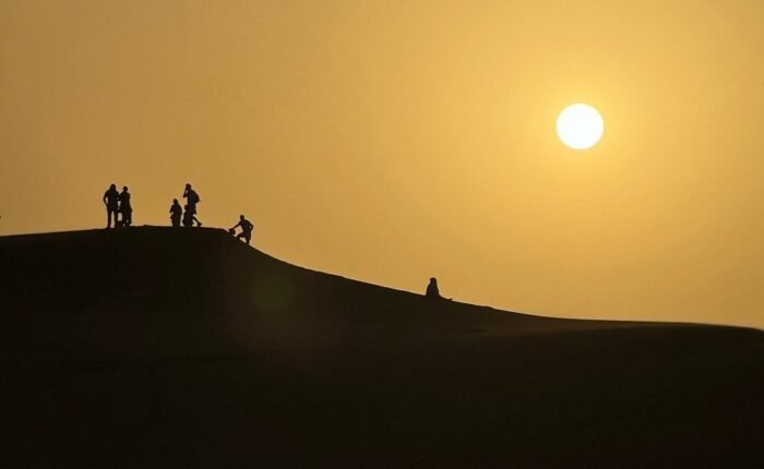 atardecer en el desierto
