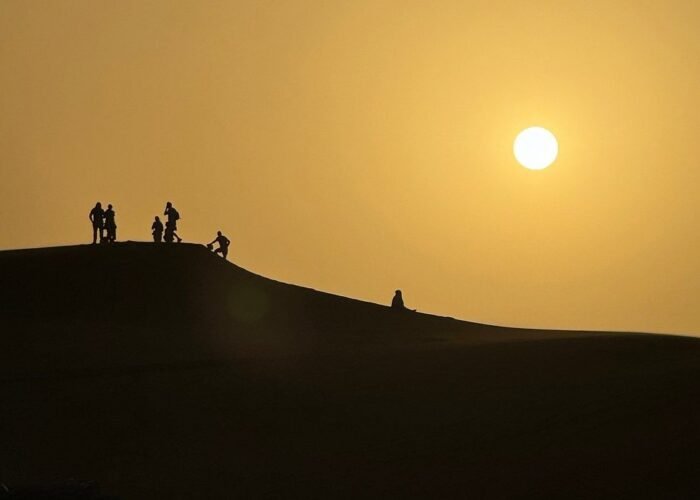 atardecer en el desierto